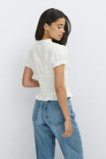 Keyhole blouse - Blanc cassé