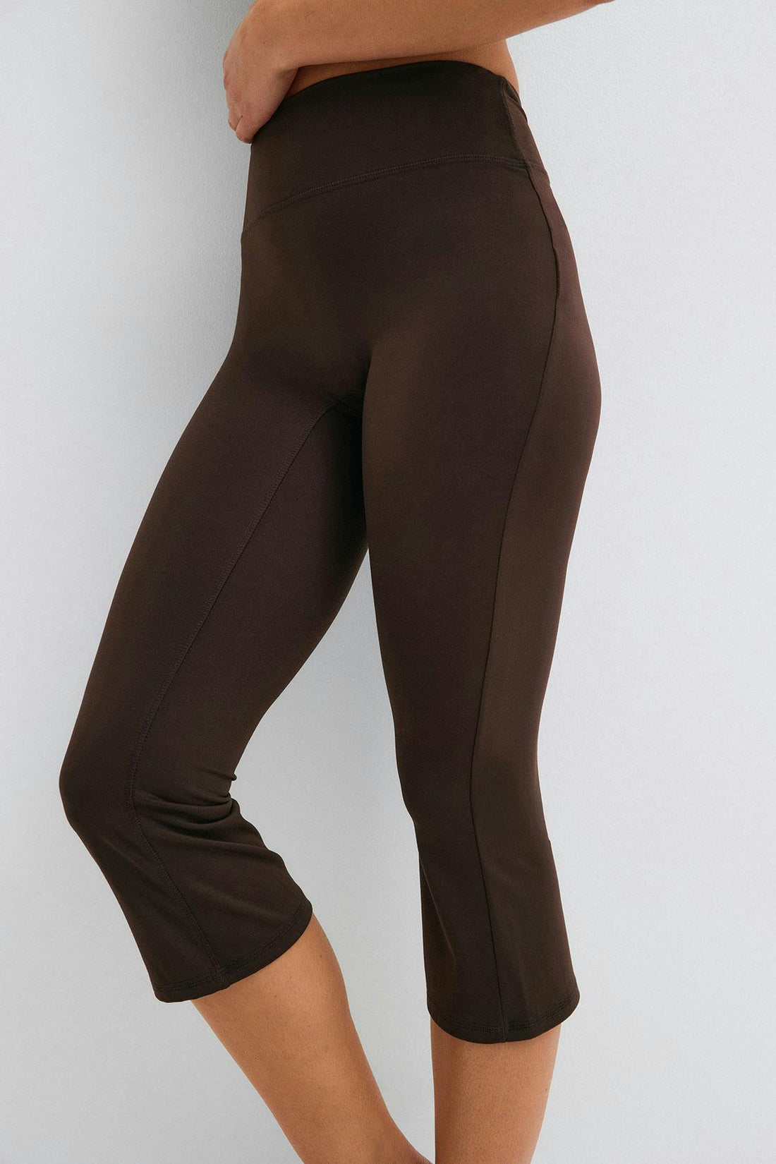 Flare yoga capri - Marron foncé