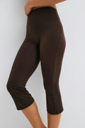 Flare yoga capri - Marron foncé