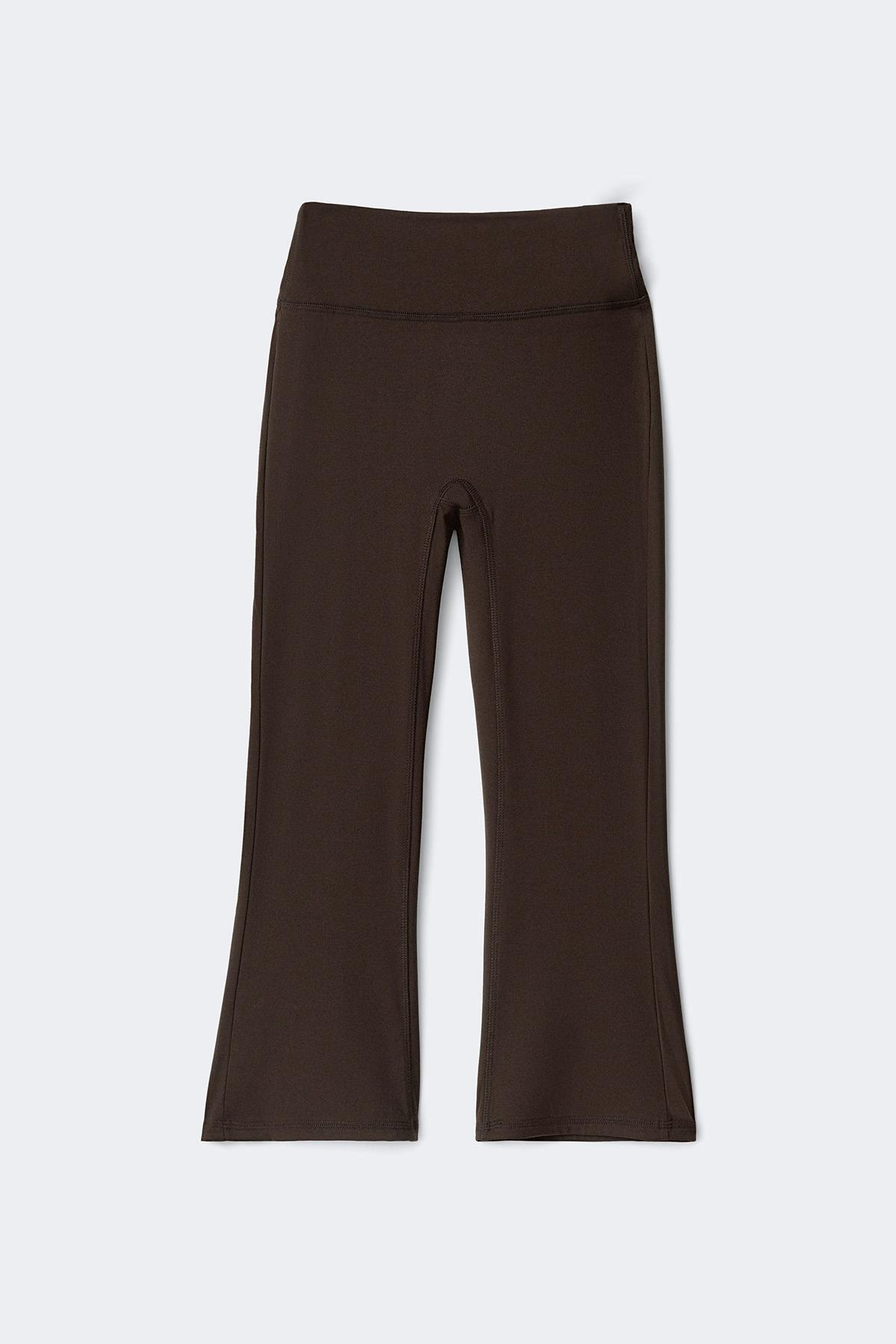 Flare yoga capri - Marron foncé