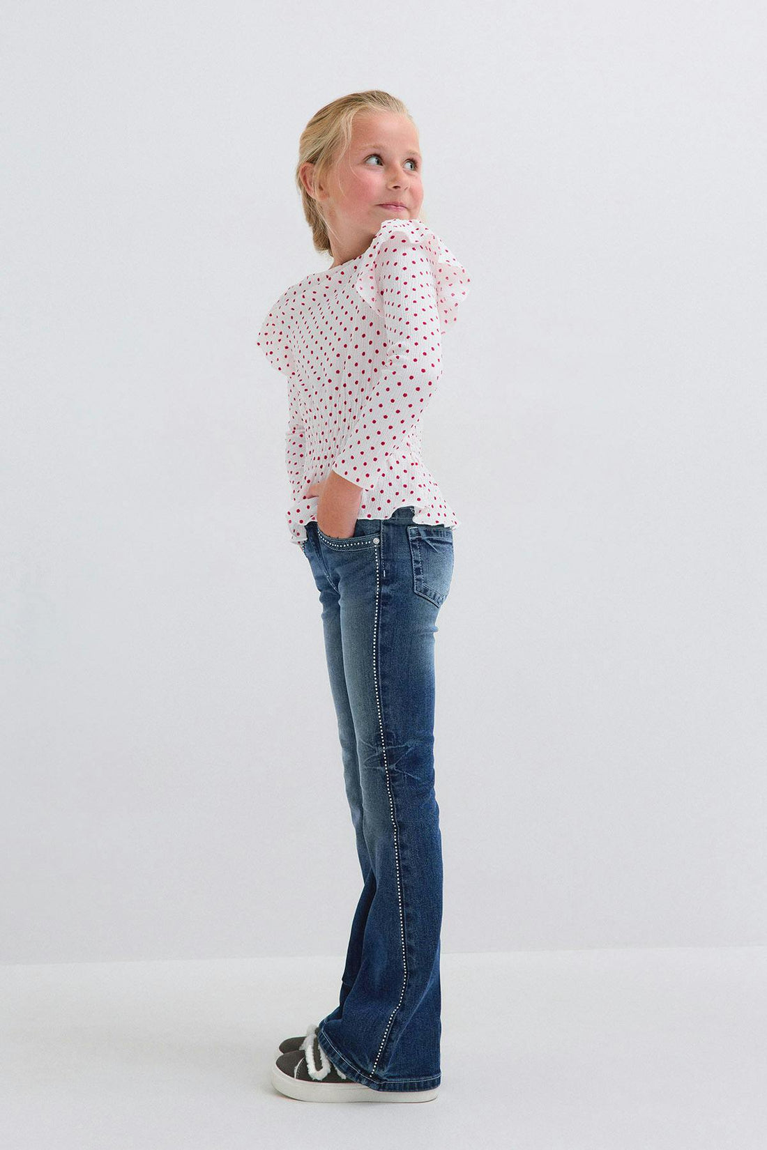 Y petite wings flare jeans - Vintage blue