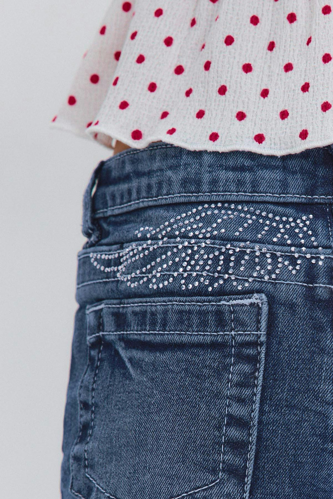 Y petite wings flare jeans - Vintage blue