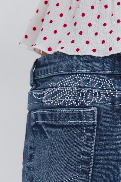 Y petite wings flare jeans