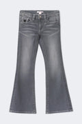 Y petite lace detail jeans - Gris