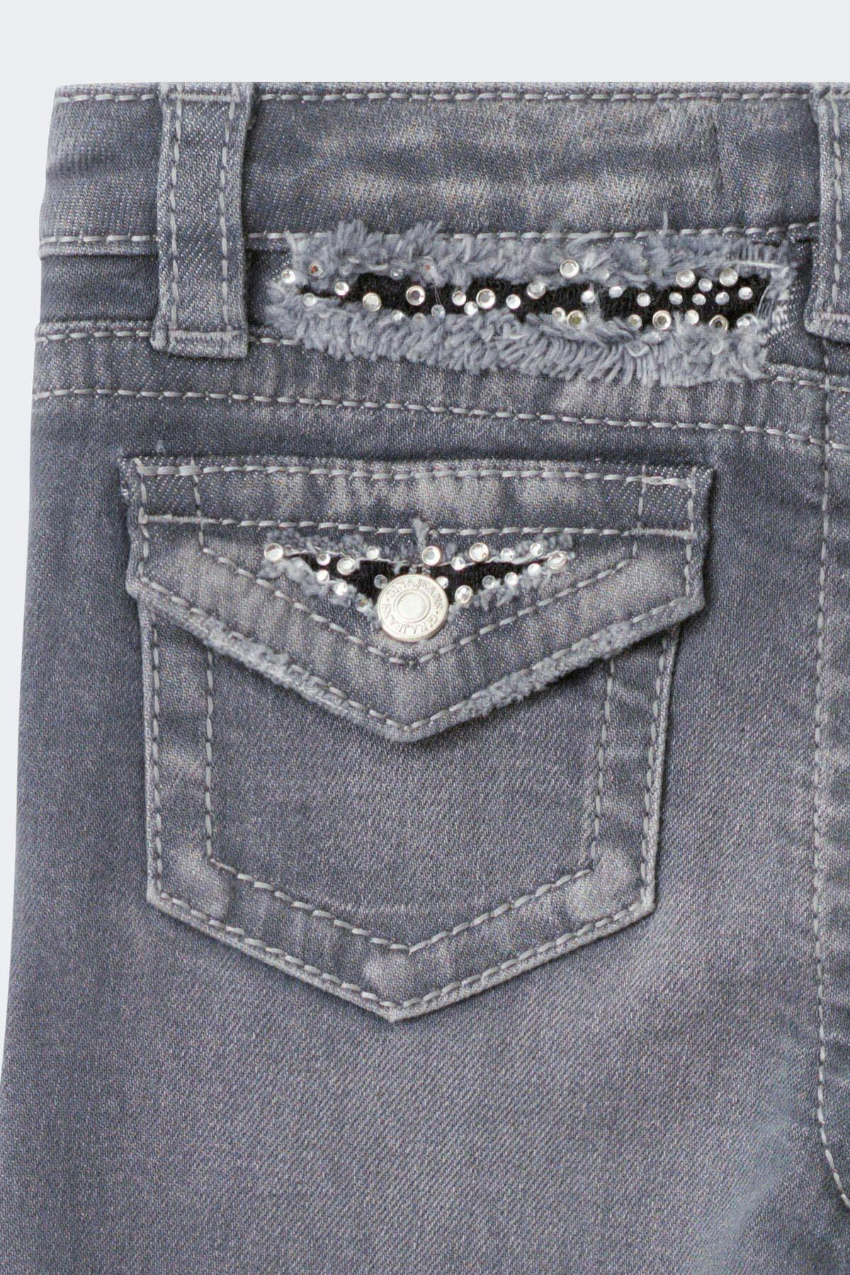 Y petite lace detail jeans - Gris