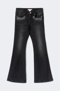 Y petite sparkle flare jeans - Noir