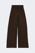 Wide yoga trousers - Marron foncé