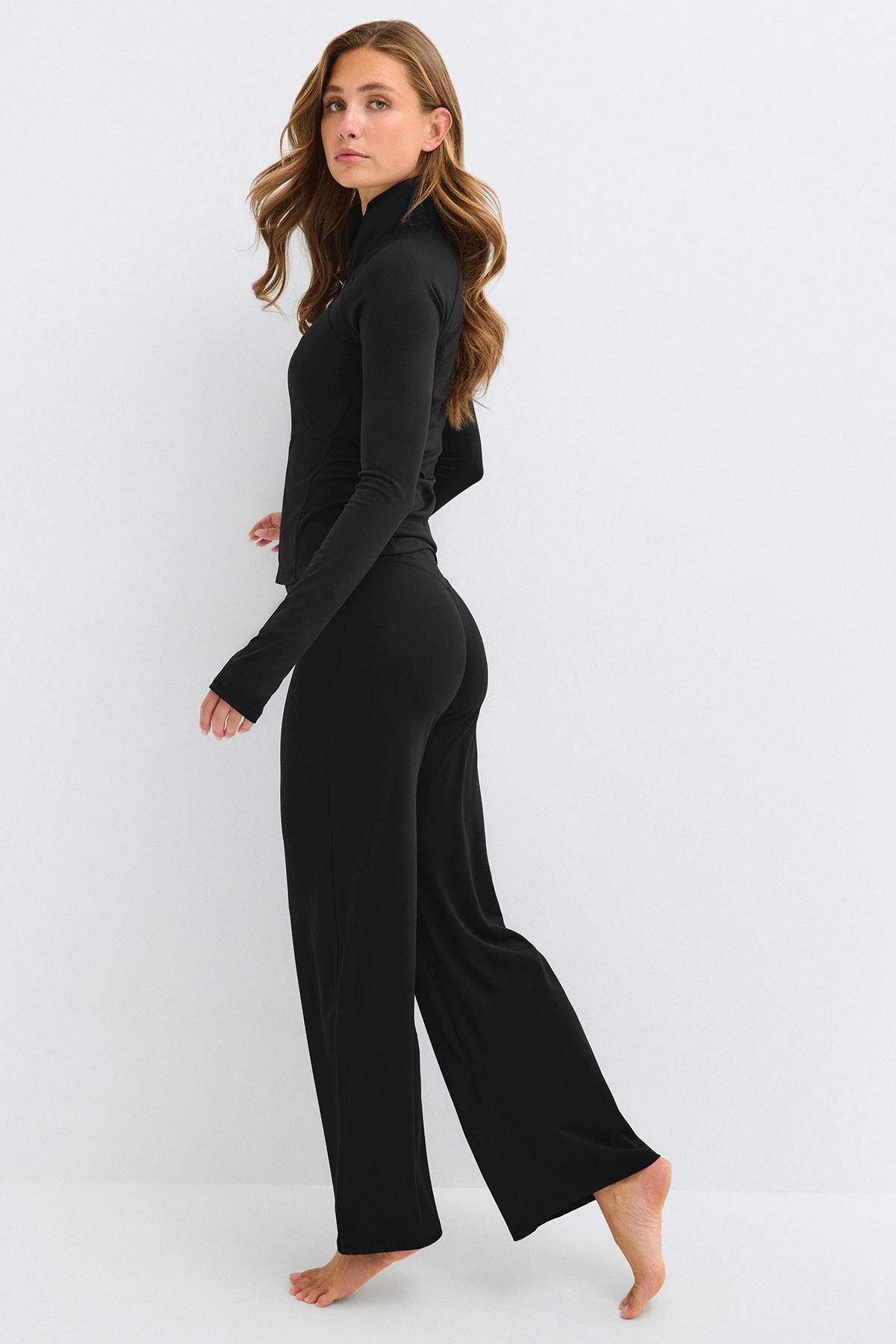 Wide yoga trousers - Noir