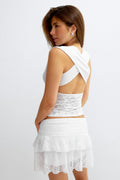 14+ lace skirt - Blanc