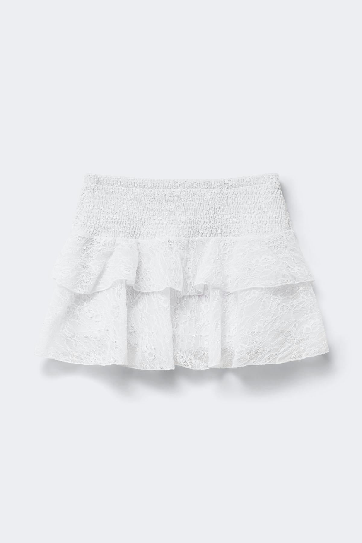 14+ lace skirt - Blanc
