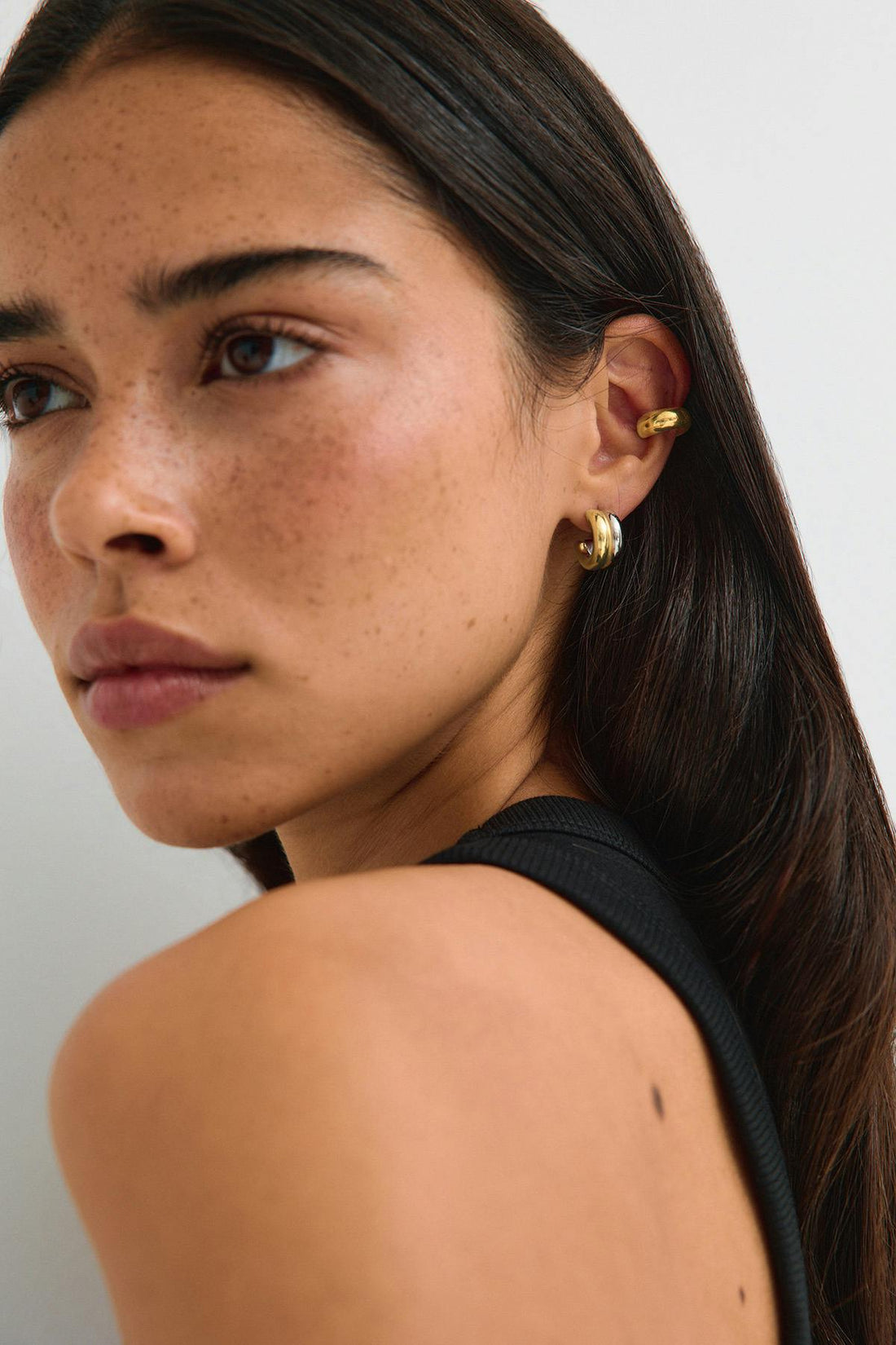 Stainless steel ear cuff - Doré