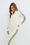 Soft sporty zip jacket - Chocolate plum