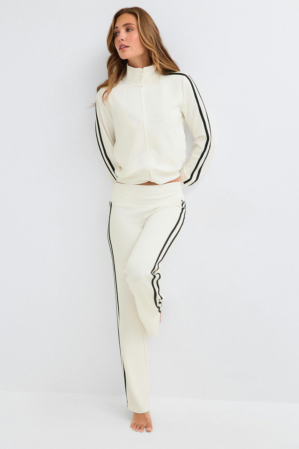 Soft sporty zip jacket - Chocolate plum