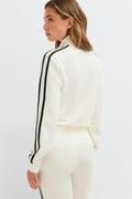 Soft sporty zip jacket - Chocolate plum