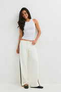 Sporty straight trousers - Noir