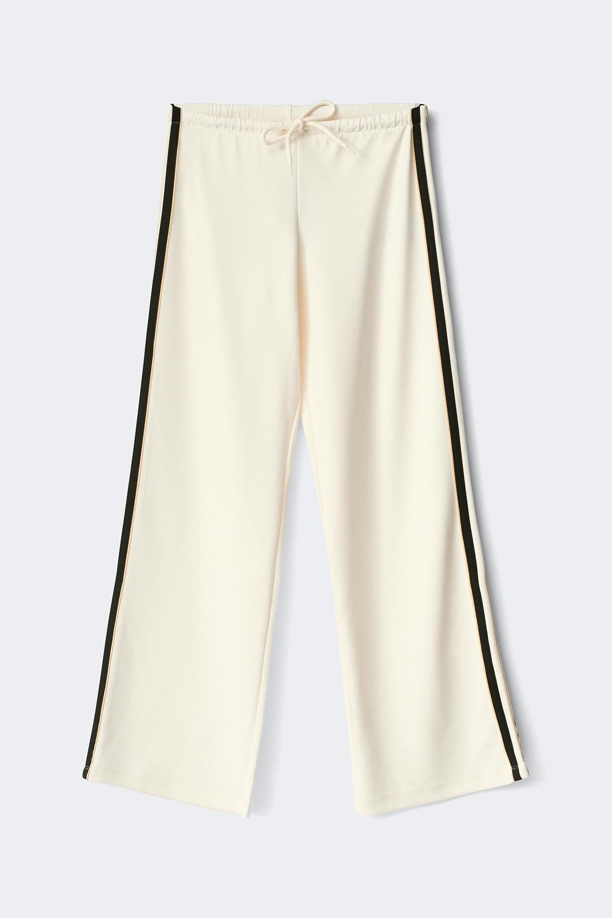 Sporty straight trousers - Tofu