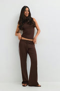 Sporty straight trousers - Tofu