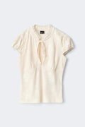Keyhole tie top - Pale mauve