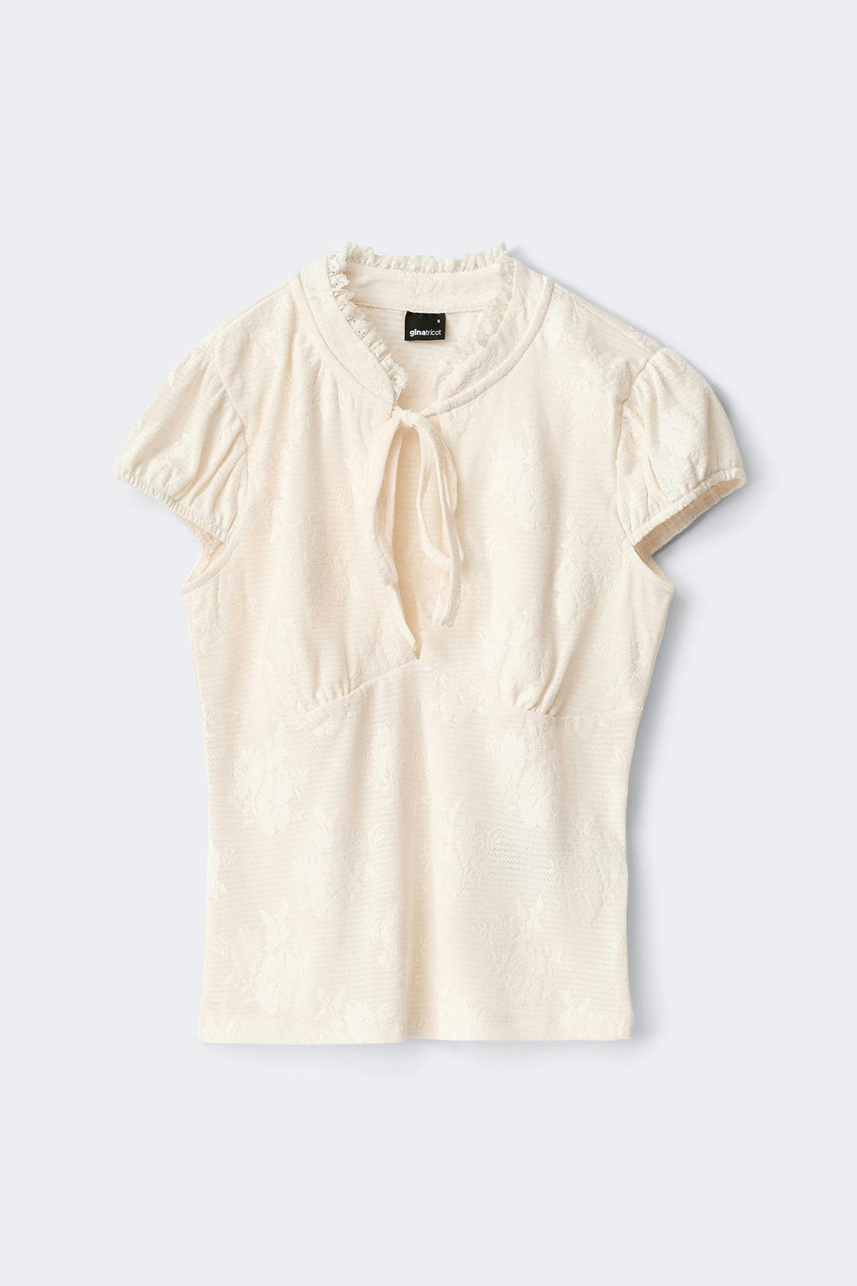 Keyhole tie top - Pale mauve