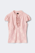 Keyhole tie top - Pale mauve