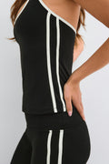Sporty halterneck singlet - Noir