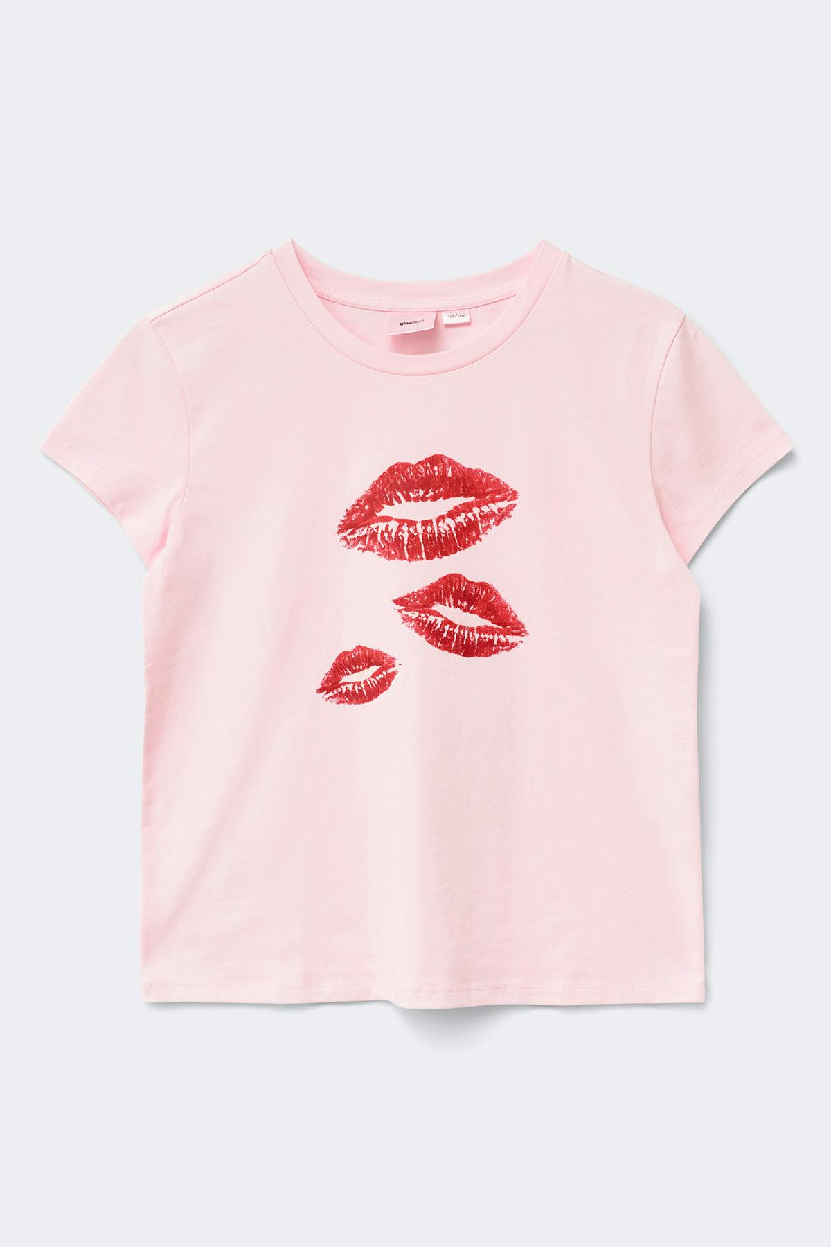 Y printed tee - Ballet slipper/lip
