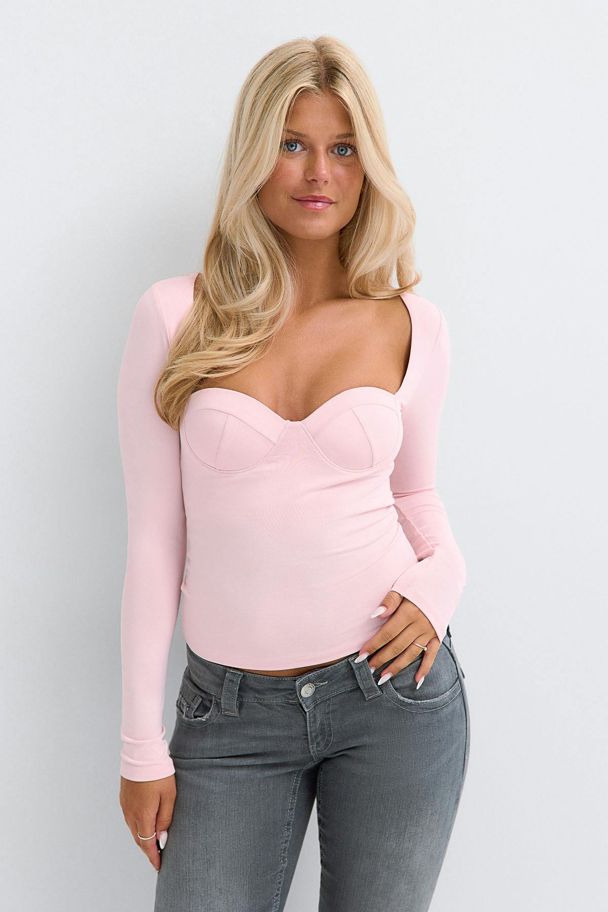 14+ longsleeve top - Strong pink