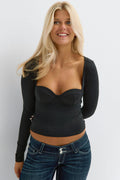 14+ longsleeve top - Strong pink