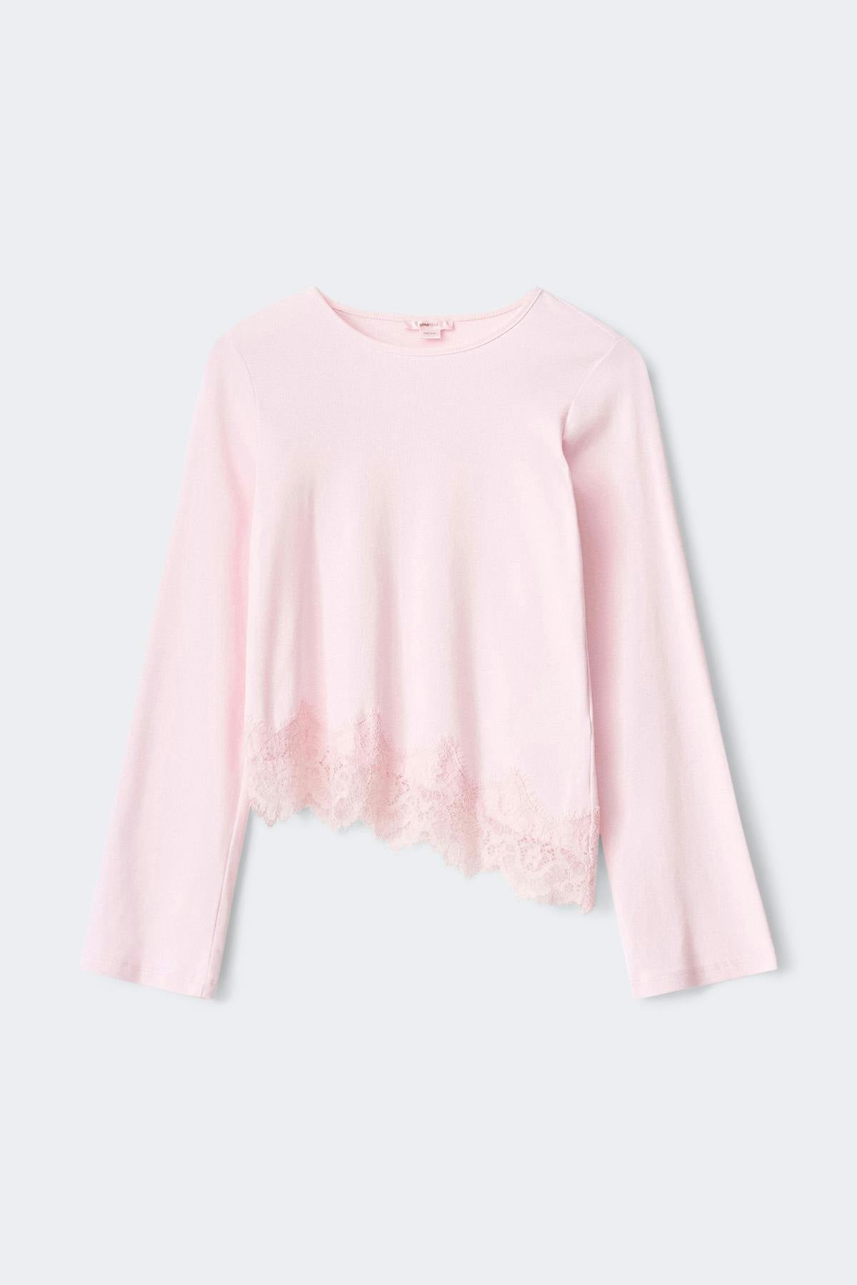 Y lace detail top - Ballet slipper