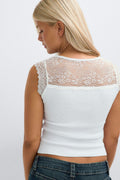 14+ lace top - Rouge foncé