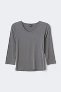 V-neck quarter sleeve top - Castle rock