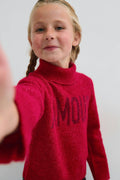 Y petite graphic polo sweater - Red/amour