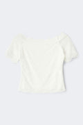 Y lace top - Blanc