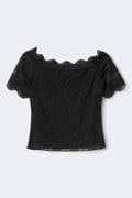 Y lace top - Noir