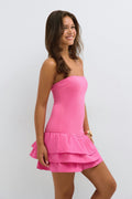 Y frill dress - Corail