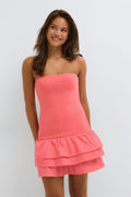 Y frill dress - Ditsy aop