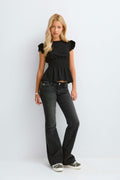 Y smock top - Noir