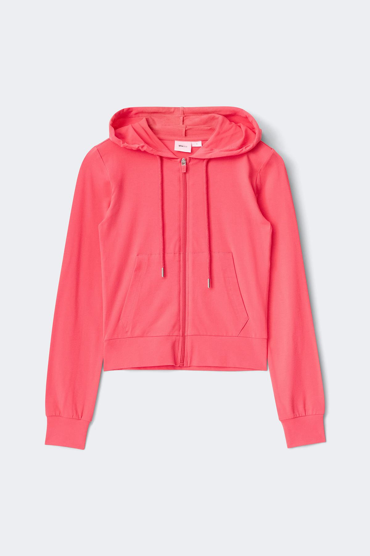 14+ fitted zip hoodie - Corail