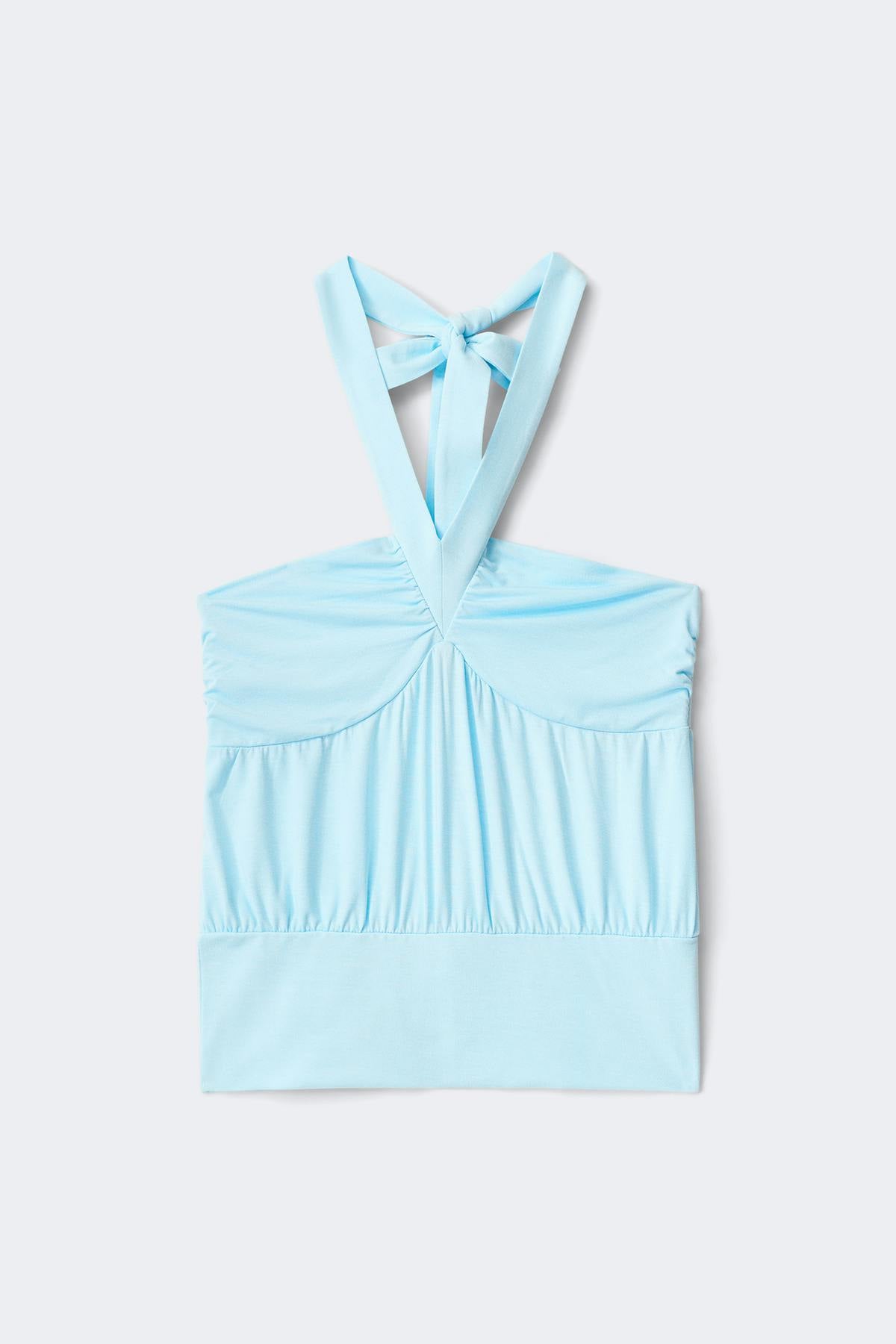 14+ halterneck top - Blanc