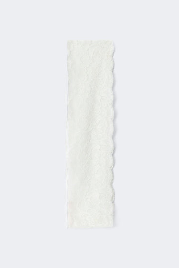 14+ lace detail belt - Blanc cassé