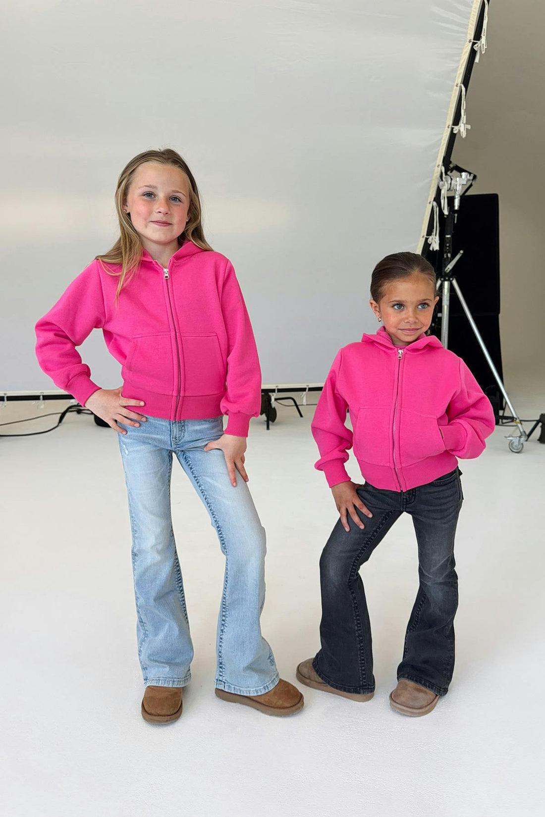 Y petite zip hoodie - Strong pink