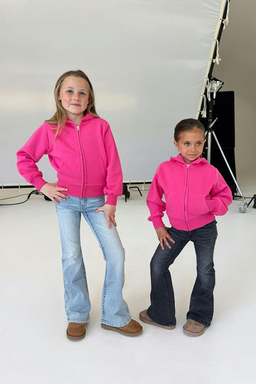 Y petite zip hoodie - Strong pink