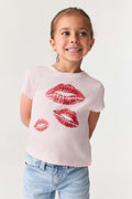 Y petite printed tee - Rose