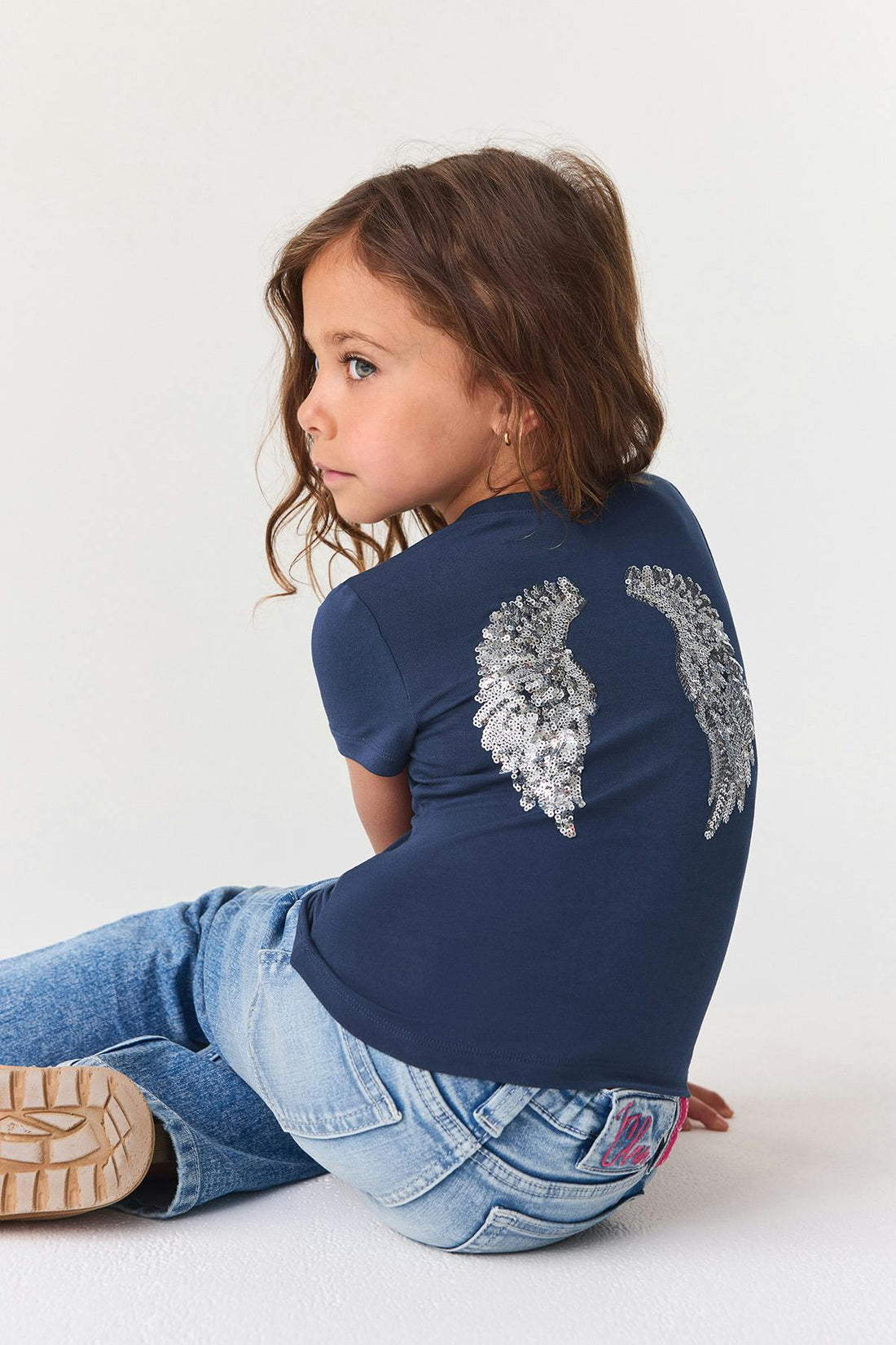 Y petite printed tee - Navy blazer