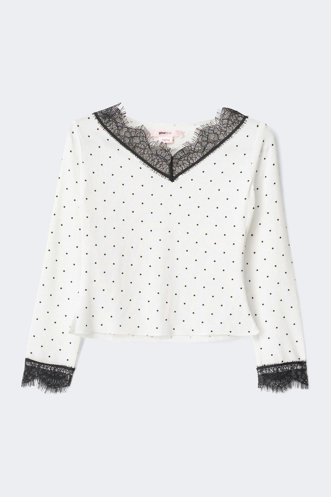 Y petite lace top - Dot print