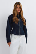 Shaped denim shirt - Mid blue