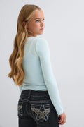 Y longsleeve top - Cool blue