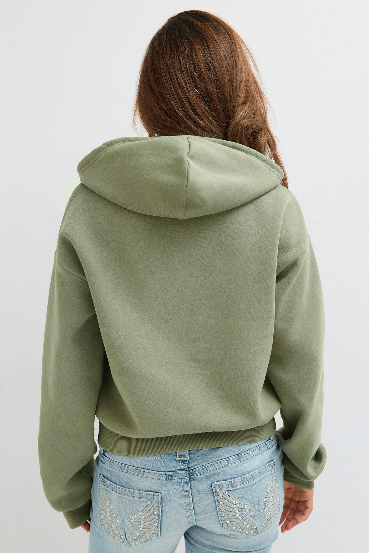 14+ printed hoodie - Vert