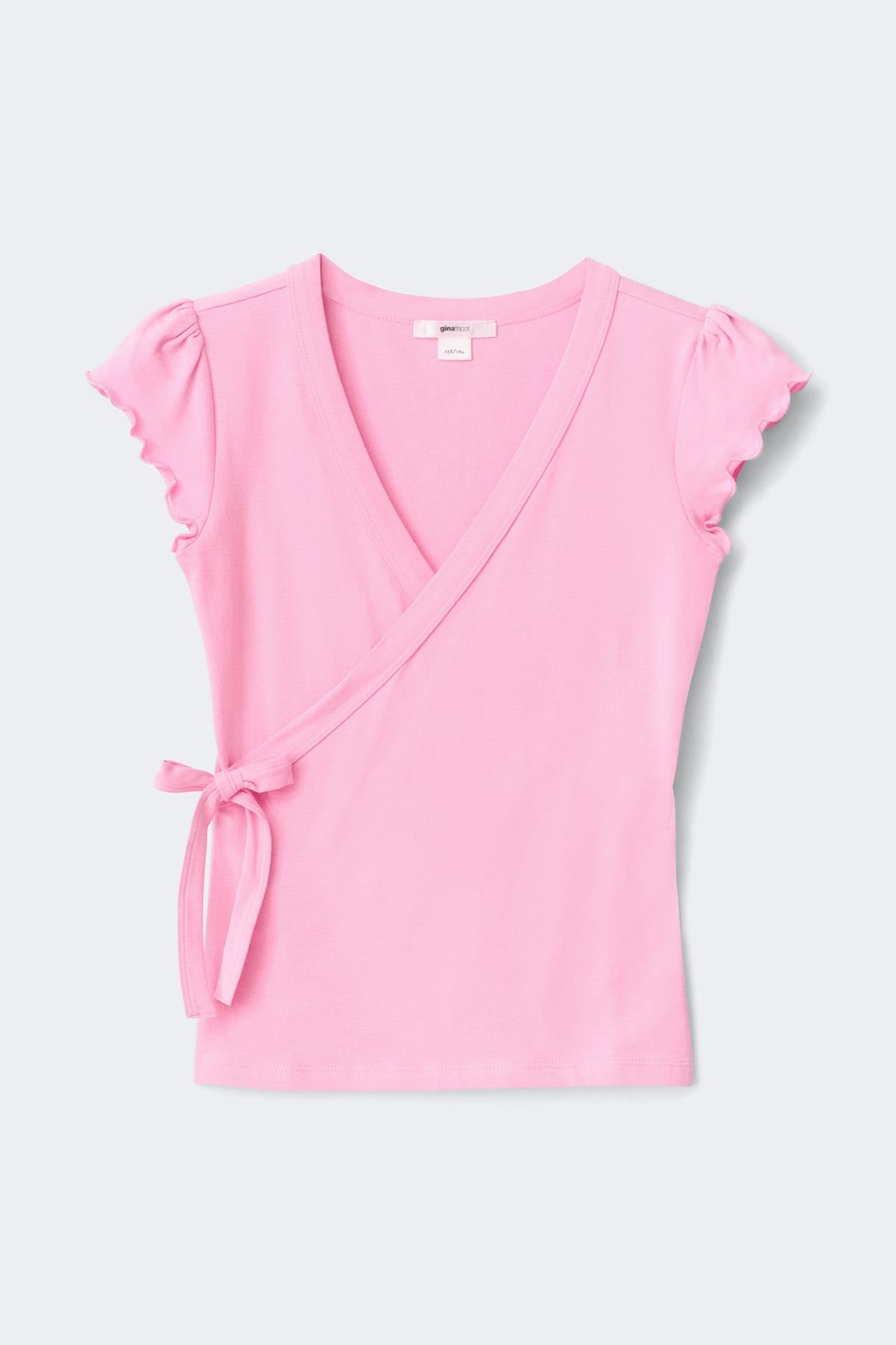 Y wrap top - Begonia pink