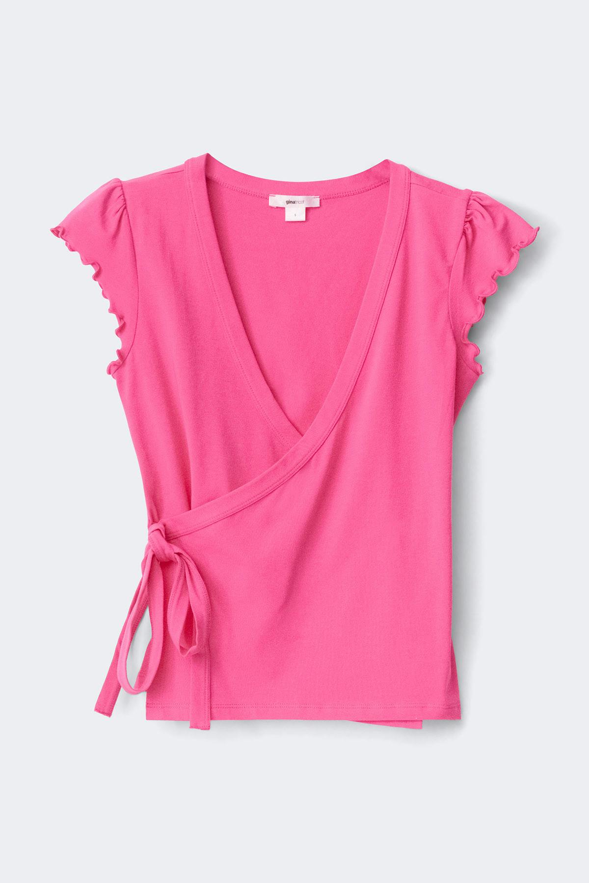 14+ wrap top - Strong pink